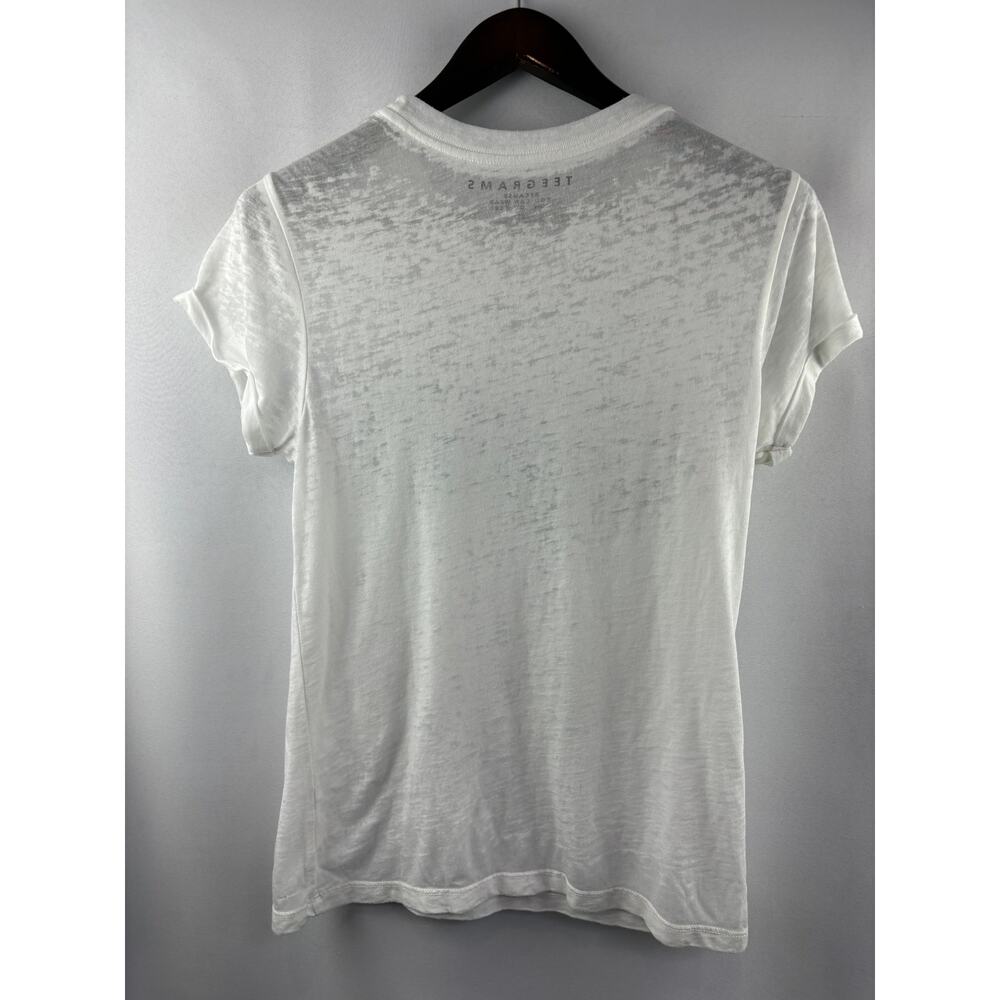 Women’s Teegrams XS White w/ Love Graphic Tee - Picture 3 of 5